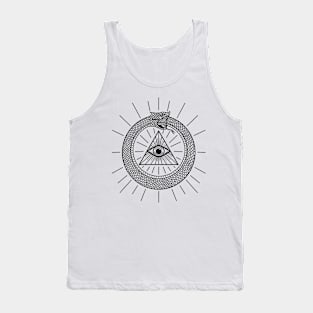 Ouroboros, all-seeing eye (Black) Tank Top